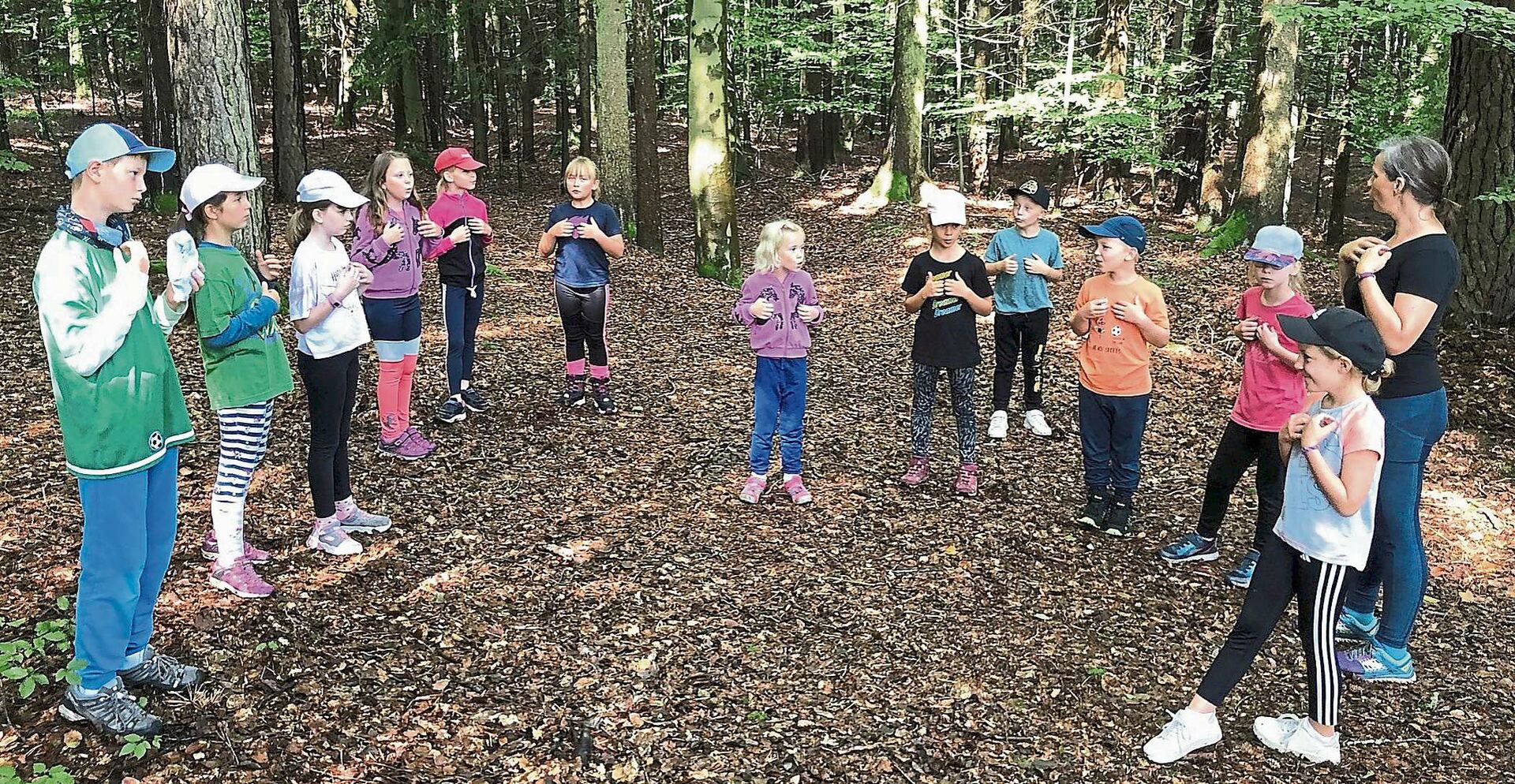 Kinder lernten, ihre Sinne zu schärfen